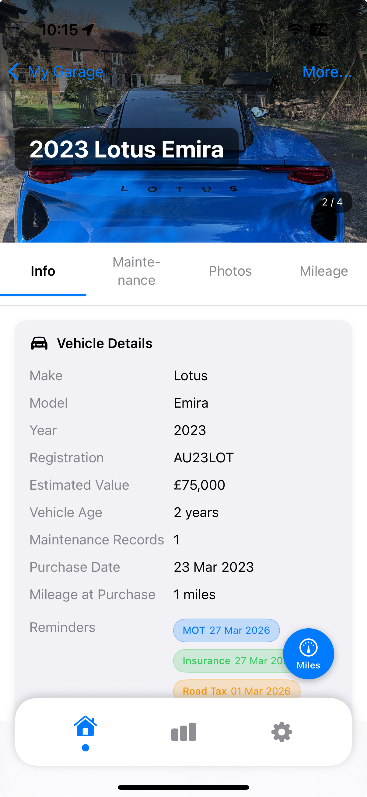 Fleety App - Vehicle Details